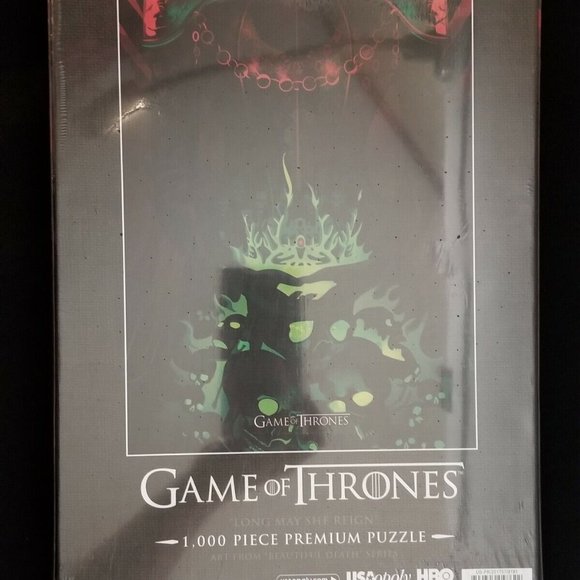 New Sealed Game of Thrones 1,000 Piece Puzzle 19" x 27" Long May She Reign - Picture 3 of 4